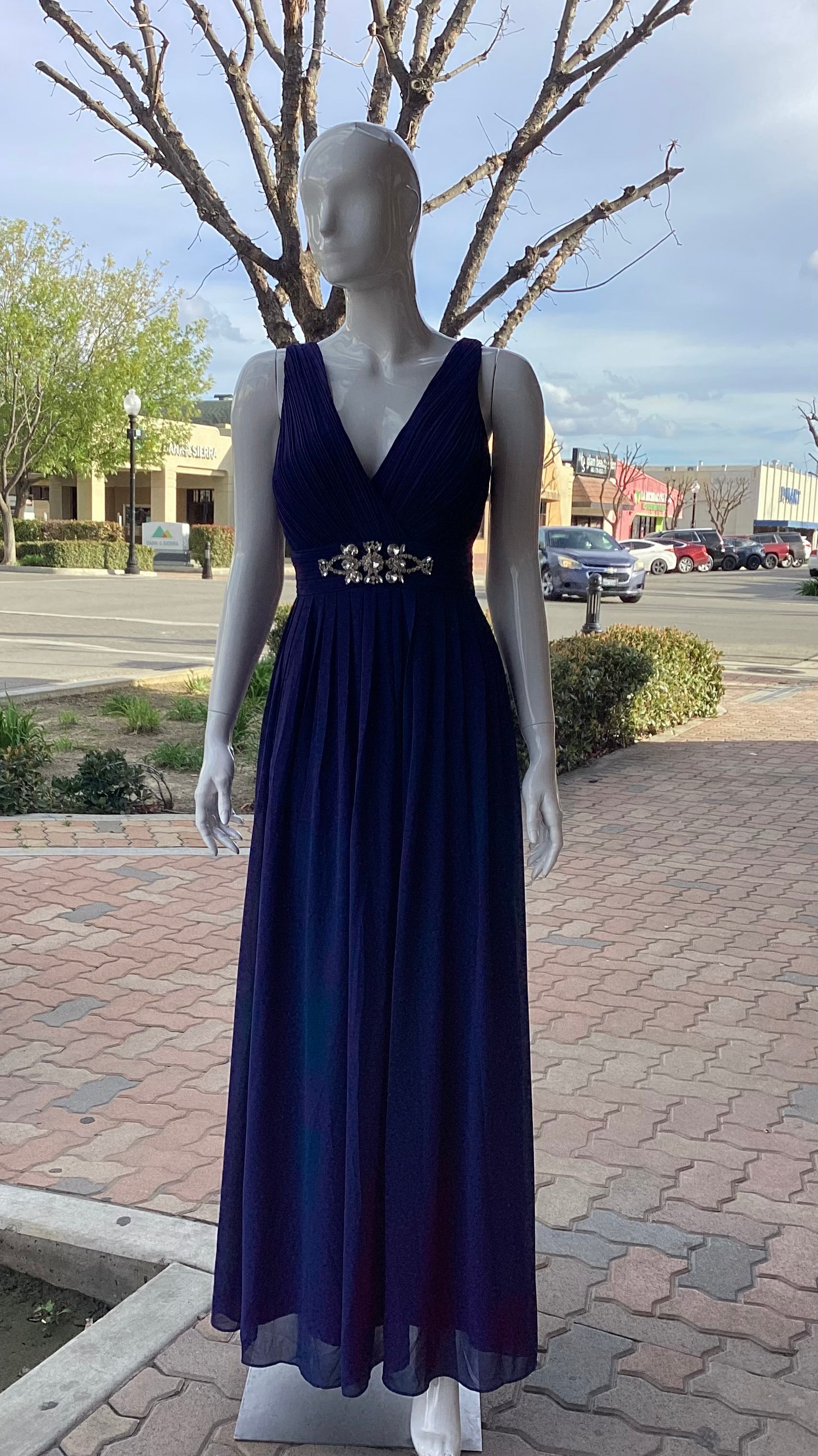 navy blue dresses formal 1203 DRESS FORMAL LONG NAVY BLUE – Letty's Fashion