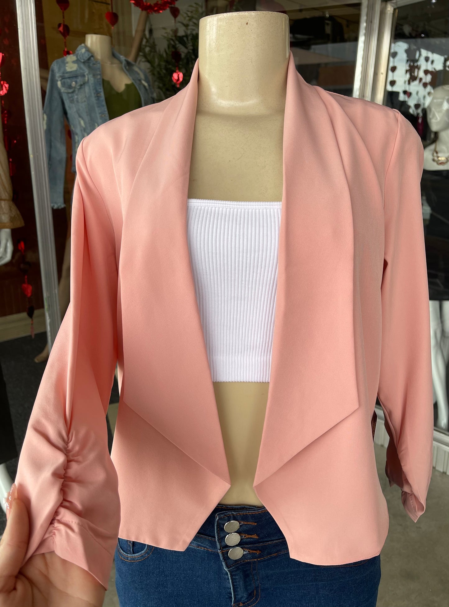 #HJ8023 Blazer Blush