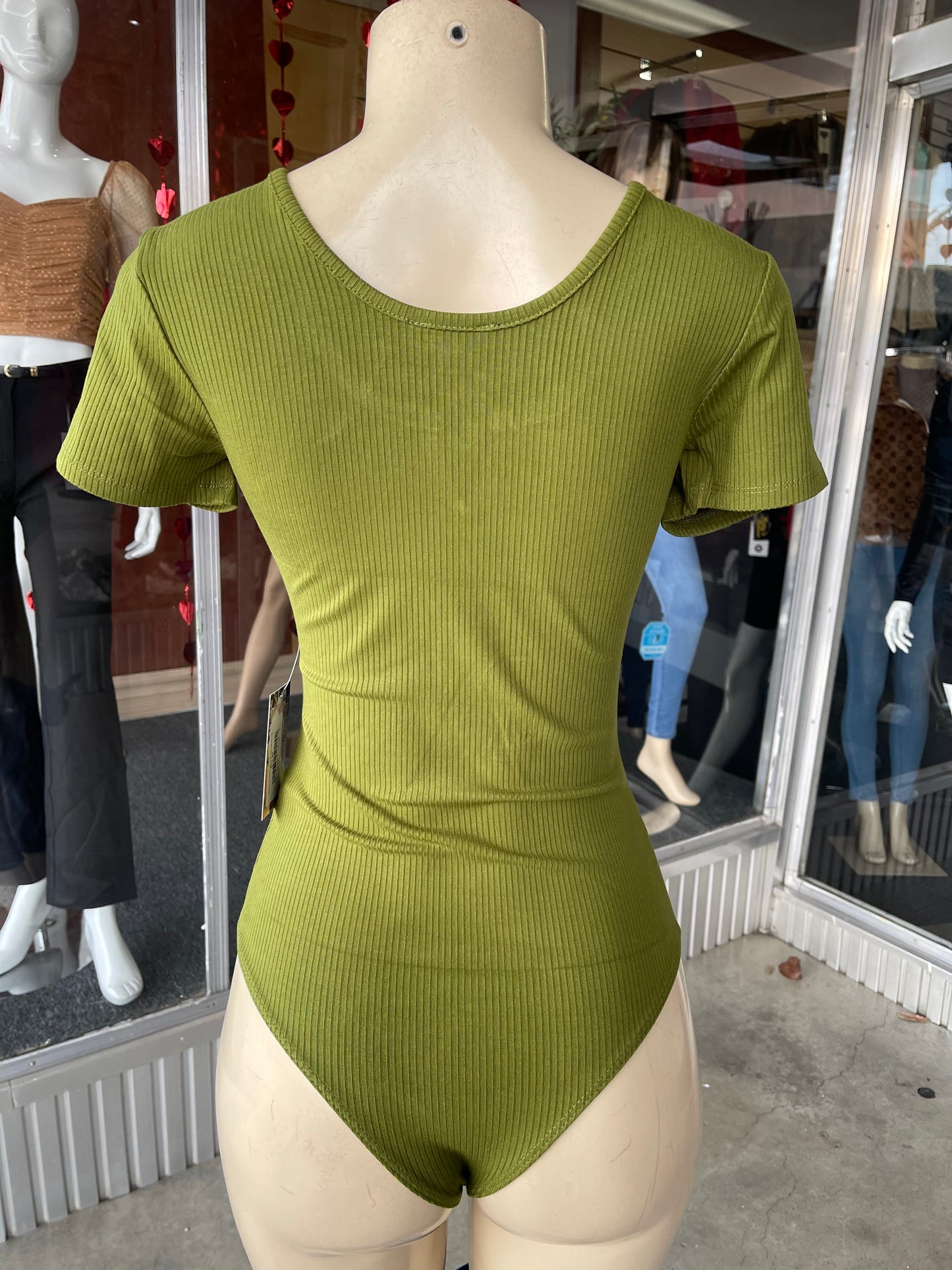 #5A1634 Green Bodysuit Blouse