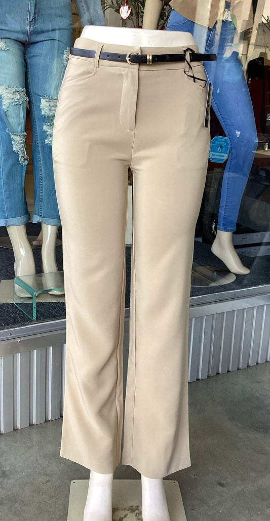 #YP4705 Beige Dressy Pants