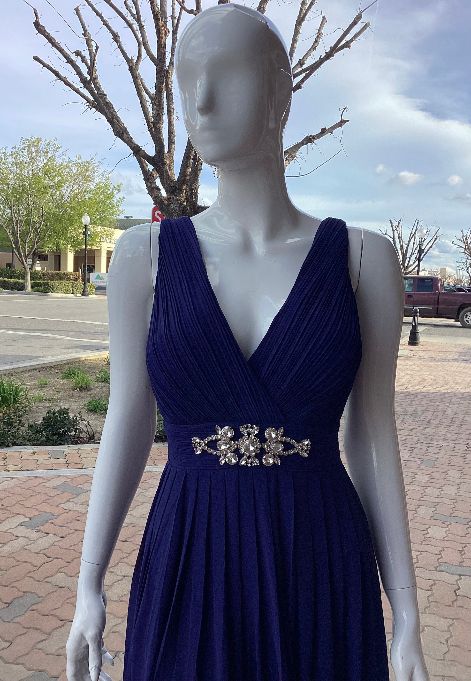 1203 DRESS FORMAL LONG NAVY BLUE Letty's Fashion 1203 DRESS FORMAL LONG NAVY BLUE Letty's Fashion