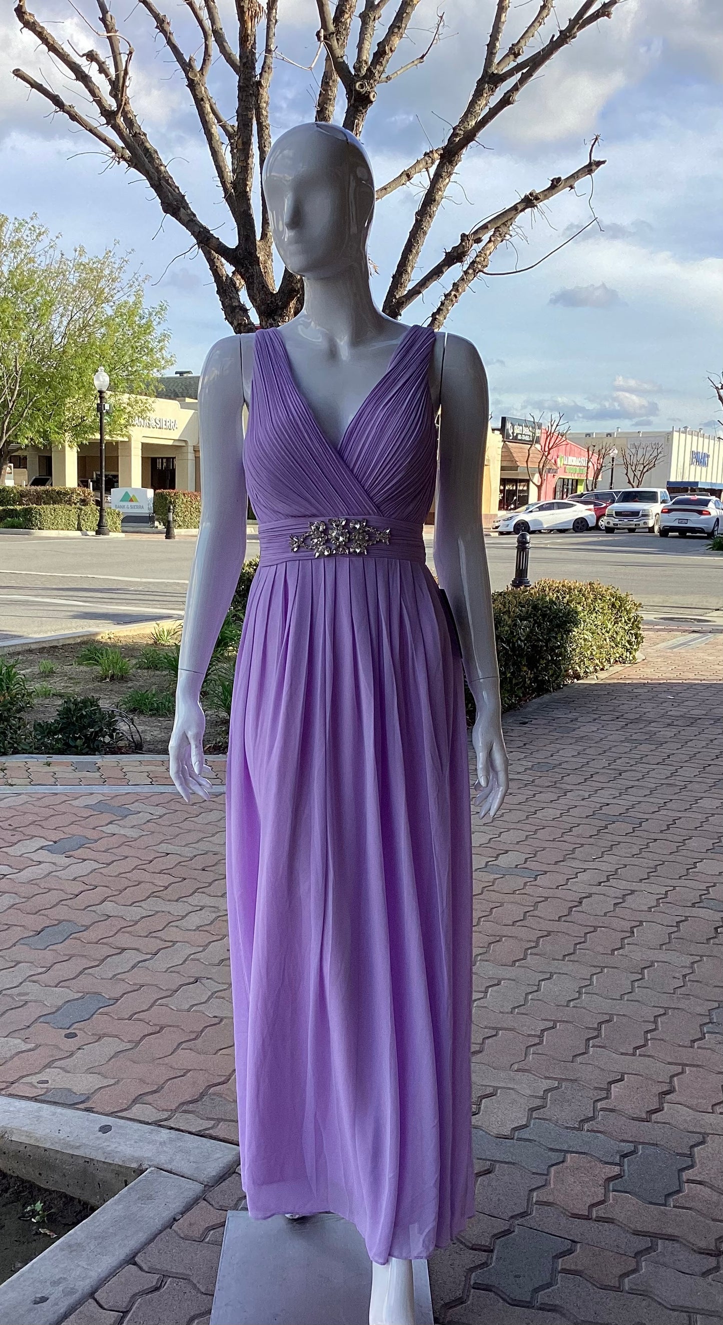 #1203 DRESS FORMAL LONG LILAC