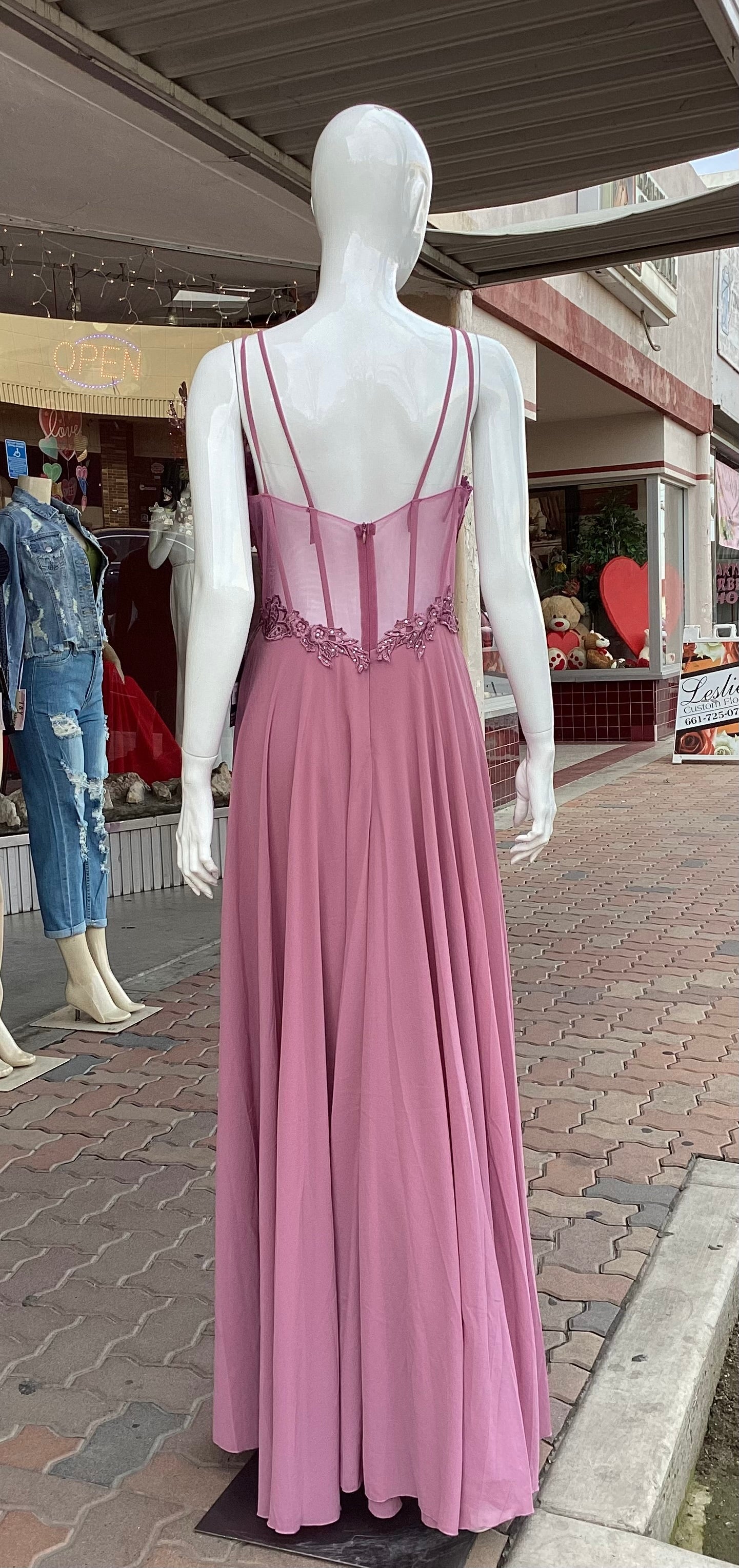 #D-098 DRESS FORMAL LONG MAUVE