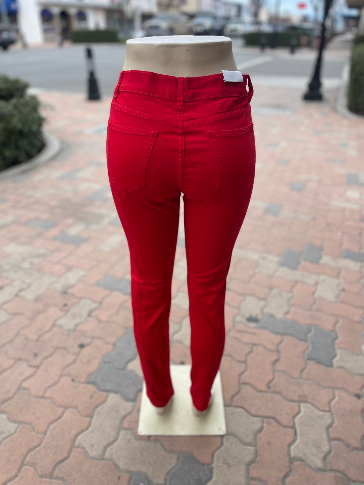 #871#@2 Red Stretchy Jeans